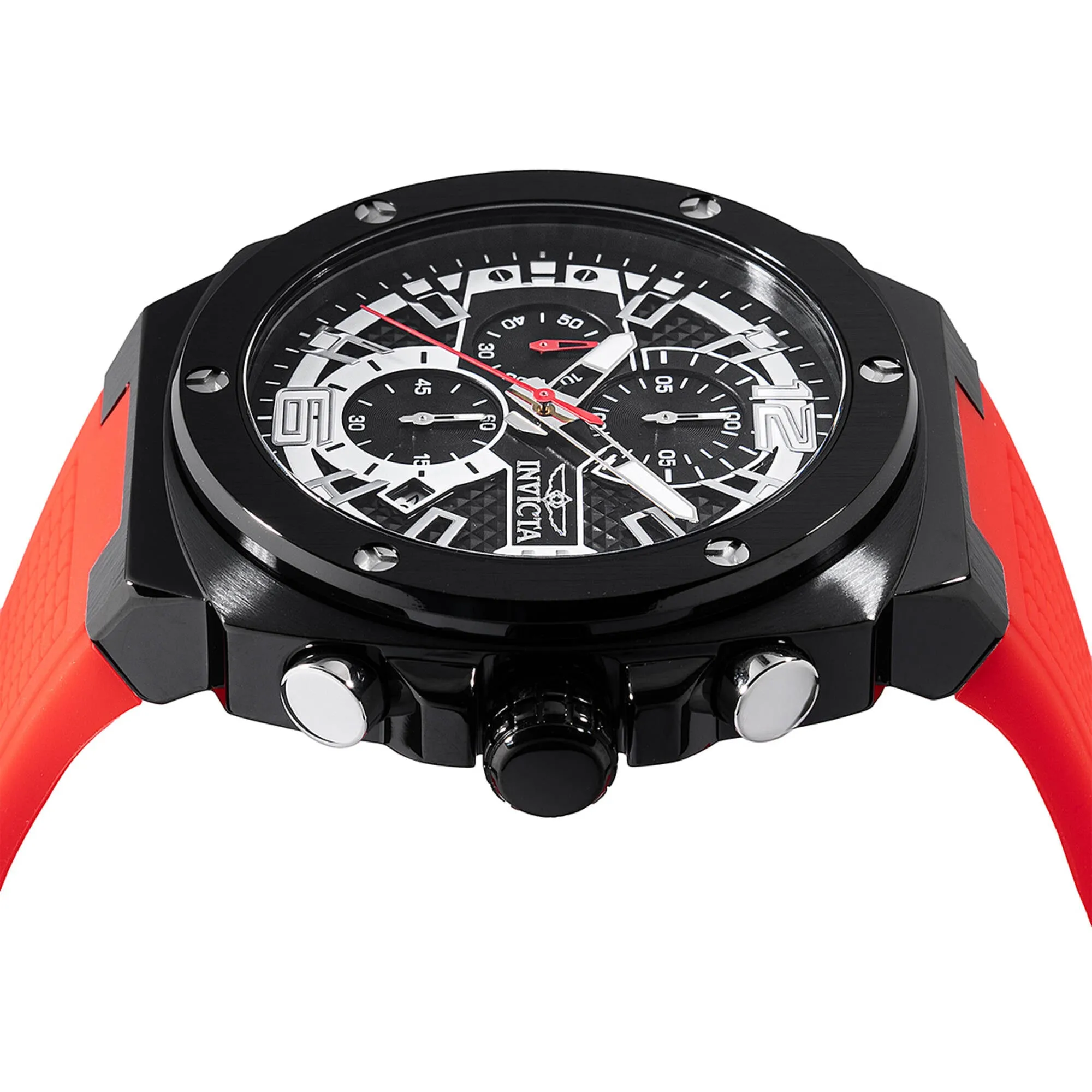 Invicta Men's Watch - Invicta Racing Chrono Black Case Red Silicone Strap | 48880
