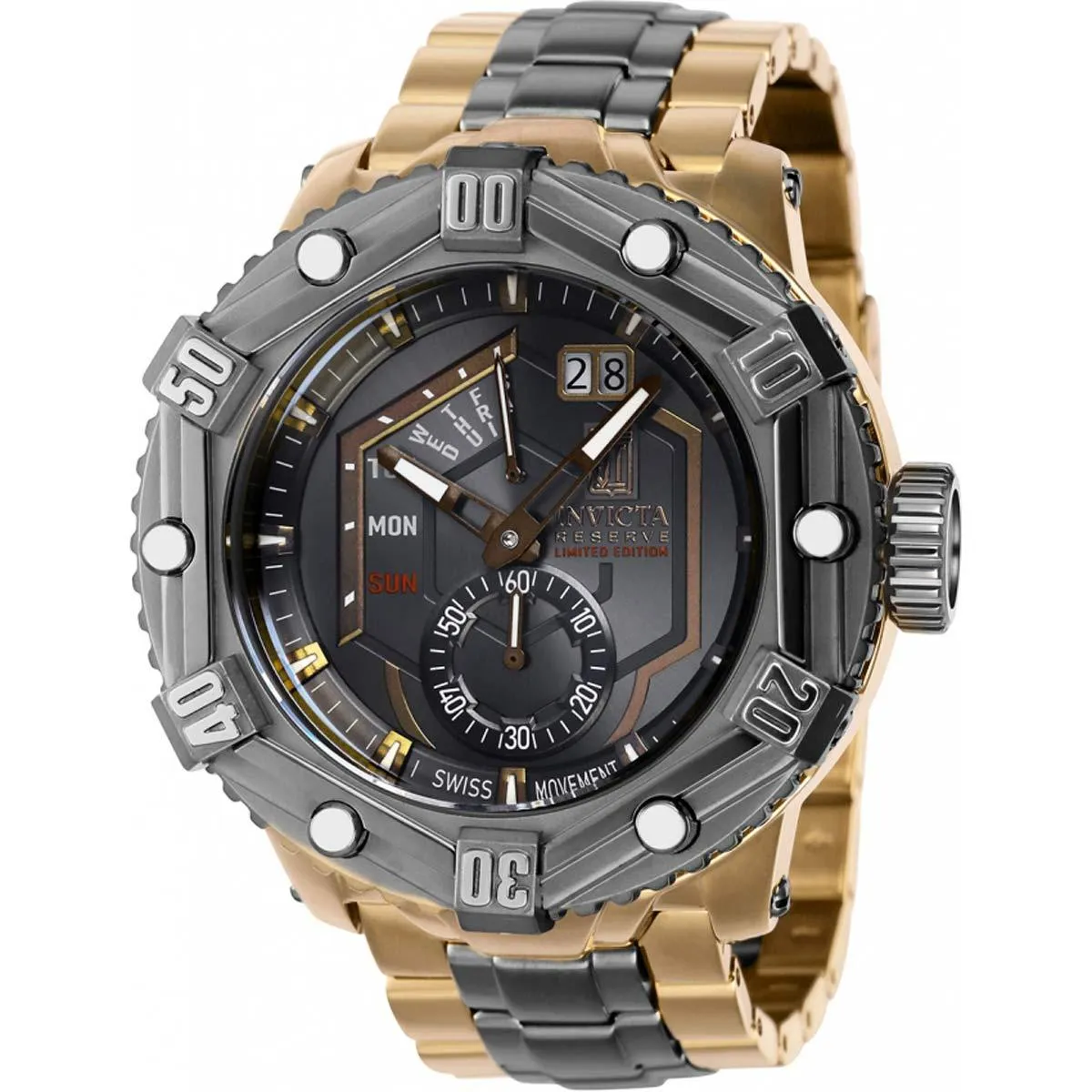 Invicta Men's Watch - Jason Taylor Gunmetal Dial TT Stainless Steel Bracelet | 38253