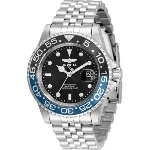 Invicta Men's Watch - Pro Diver Black and Silver Tone Dial Steel Bracelet | 34104