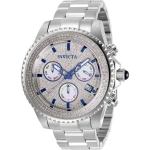 Invicta Men's Watch - Pro Diver Diamond Pave MOP Dial Silver Tone Bracelet | 31990