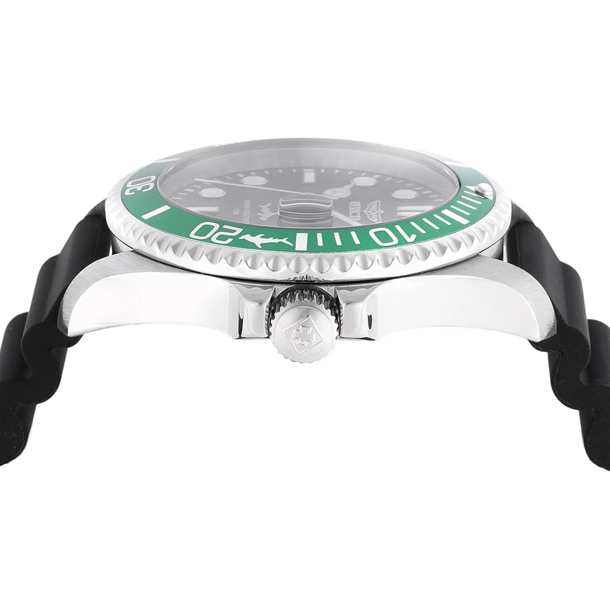 Invicta Men's Watch - Pro Diver Quartz Silver Tone Case Black Silicone Strap | 47166