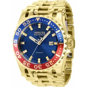 Invicta Men's Watch - Reserve Chaos Blue Dial Yellow Gold Steel Bracelet | 38705