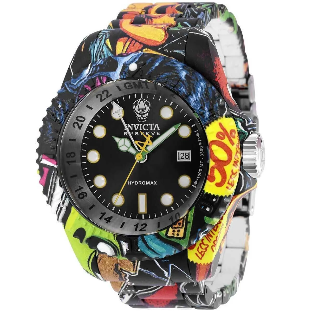 Invicta Men's Watch - Reserve Hydromax Rotating Bezel Aqua Plated Bracelet | 36762