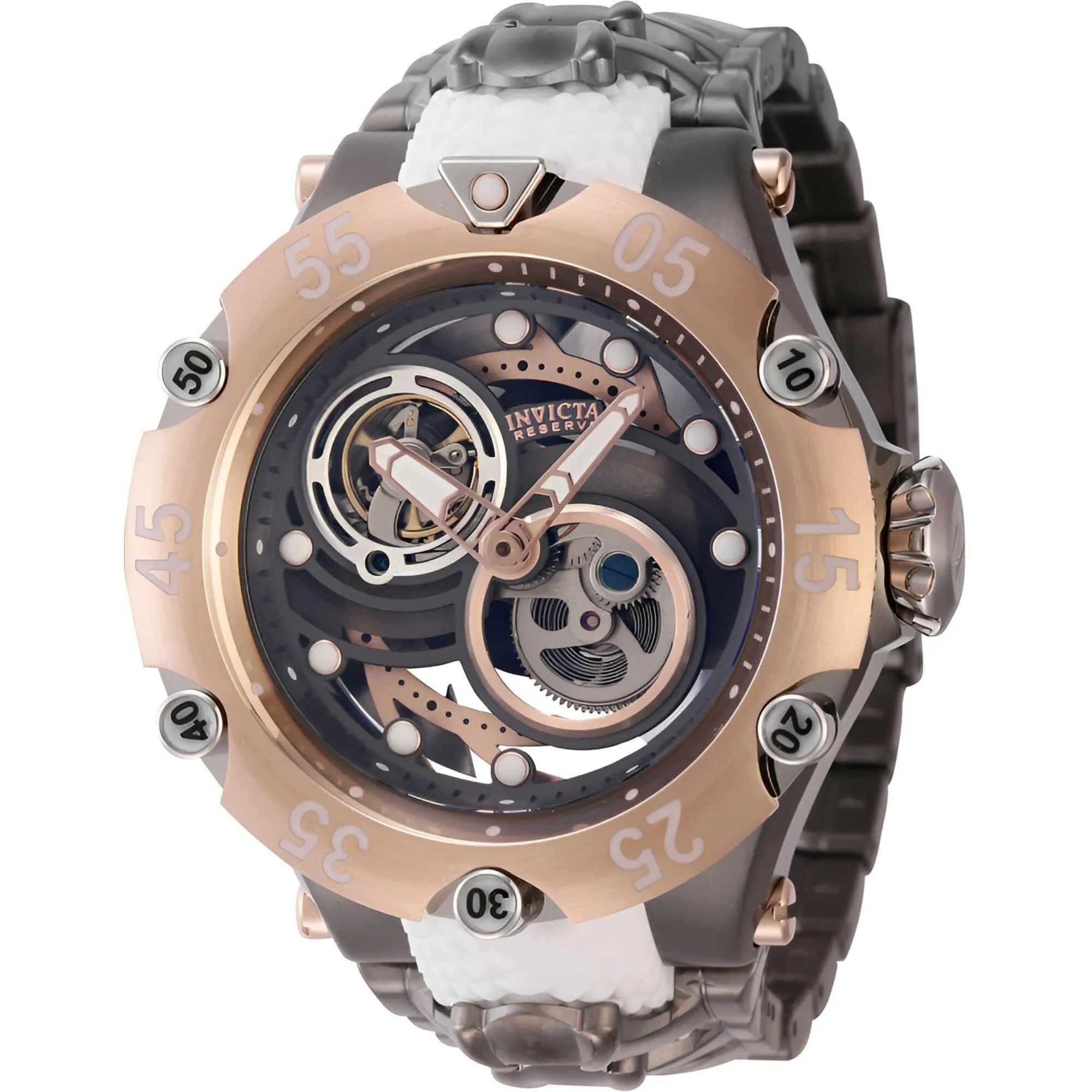 Invicta Men's Watch - Reserve Venom Cobra Automatic Titanium, White Bracelet | 43929