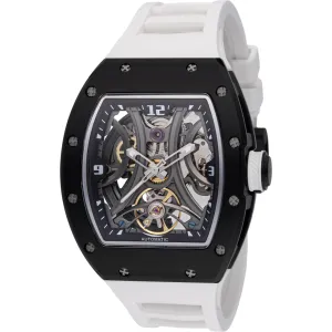 Invicta Men's Watch S1 Rally Chrono Skeleton Dial White Silicone Strap 49021