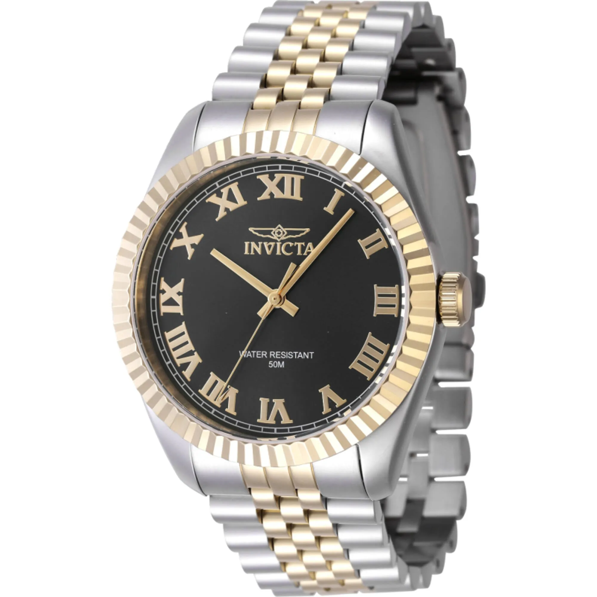 Invicta Men's Watch - Specialty Black Dial Two Tone Steel Bracelet Quartz | 47401