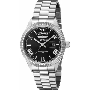 Invicta Men's Watch - Specialty Quartz Date Display Black Dial Steel Bracelet | 43934