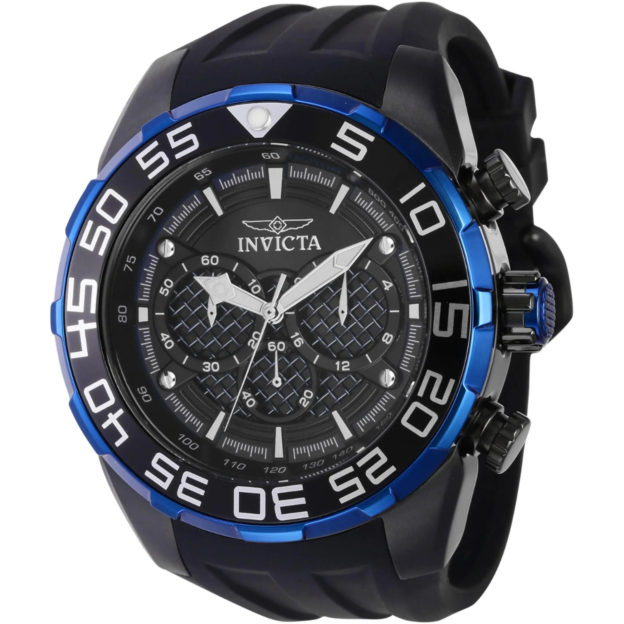 Invicta Men's Watch - Speedway Scuba Chronograph Black Dial Silicone Strap | 37715