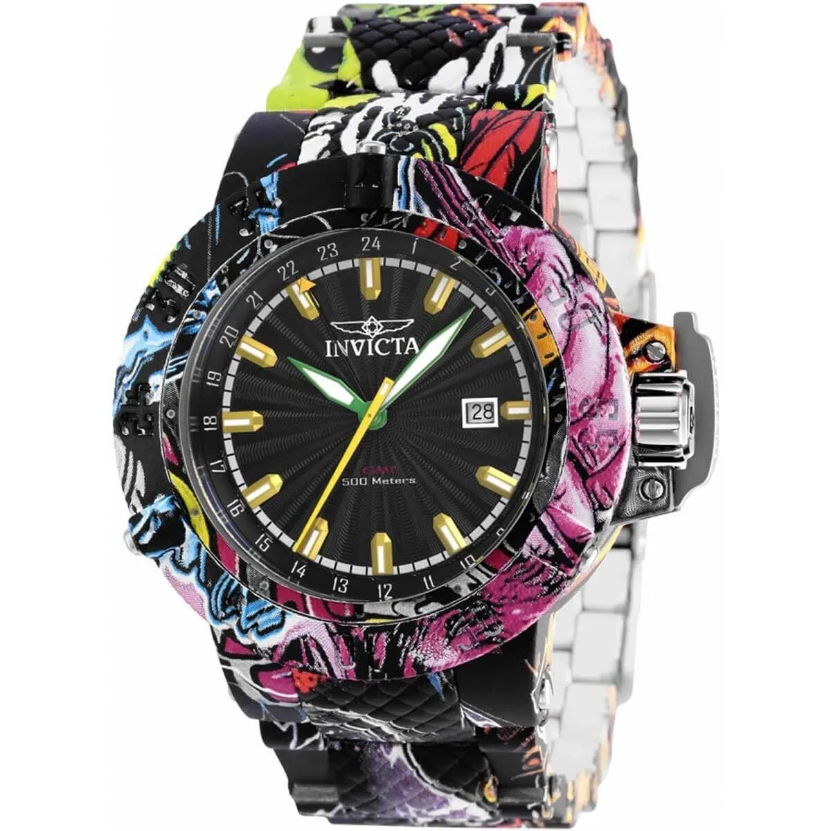 Invicta Men's Watch - Subaqua Black Dial Aqua Steel Bracelet Rotating Bezel | 36752