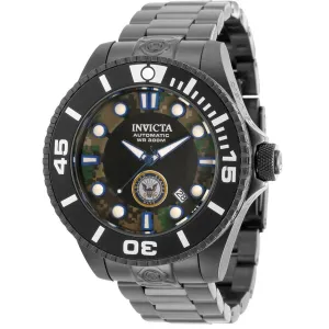 Invicta Men's Watch - U.S. Navy Automatic Black and Camouflage Dial Bracelet | 34772