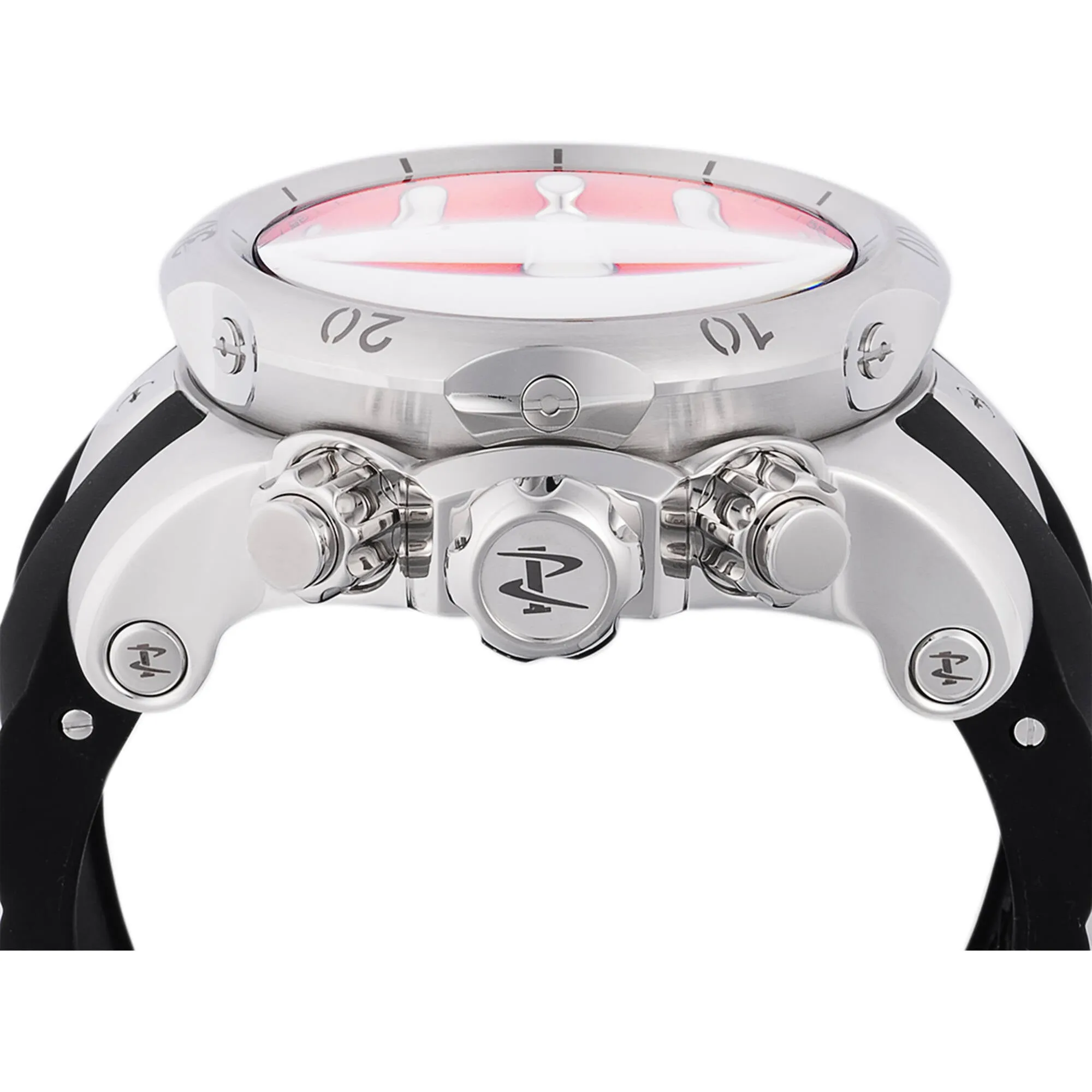 Invicta Men's Watch - Venom Quartz Rotating Bezel Orange Dial Silicone Strap | 46459