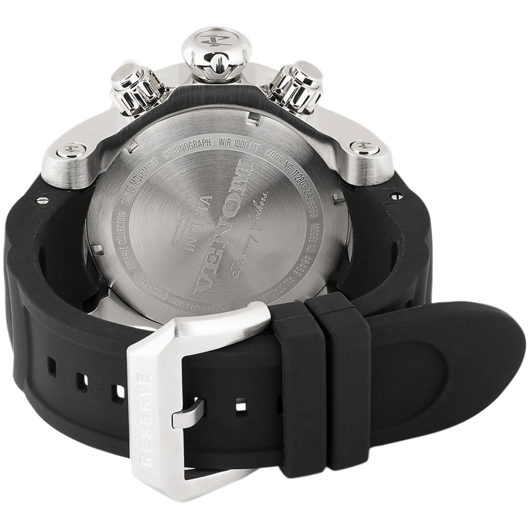 Invicta Men's Watch - Venom Quartz Rotating Bezel Orange Dial Silicone Strap | 46459