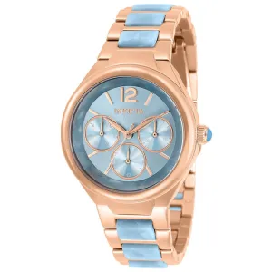 Invicta Quartz Women's Watch - Angel Rose Gold and Blue Dial Bracelet | 32077