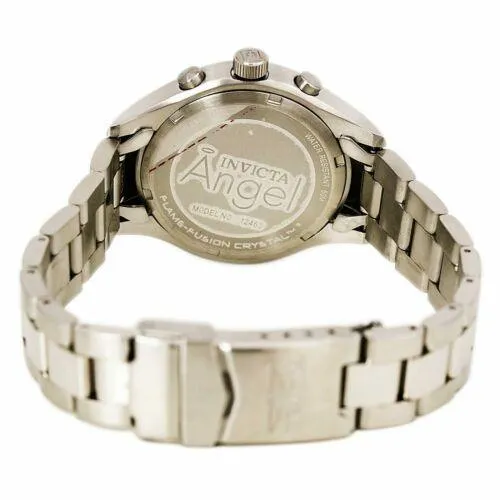 Invicta Women's Angel Stainless Steel Watch - Dual Time Silver Tone Dial | 12465