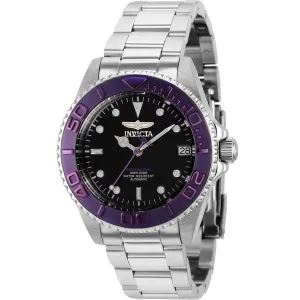 Invicta Women's Automatic Watch - Pro Diver Black Dial Silver Steel Bracelet | 36769