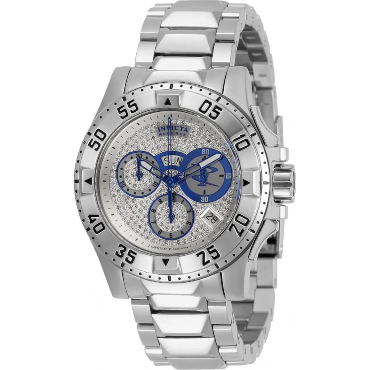 Invicta Women's Chrono Watch - Reserve Excursion Diamond Silver Dial Bracelet | 30666