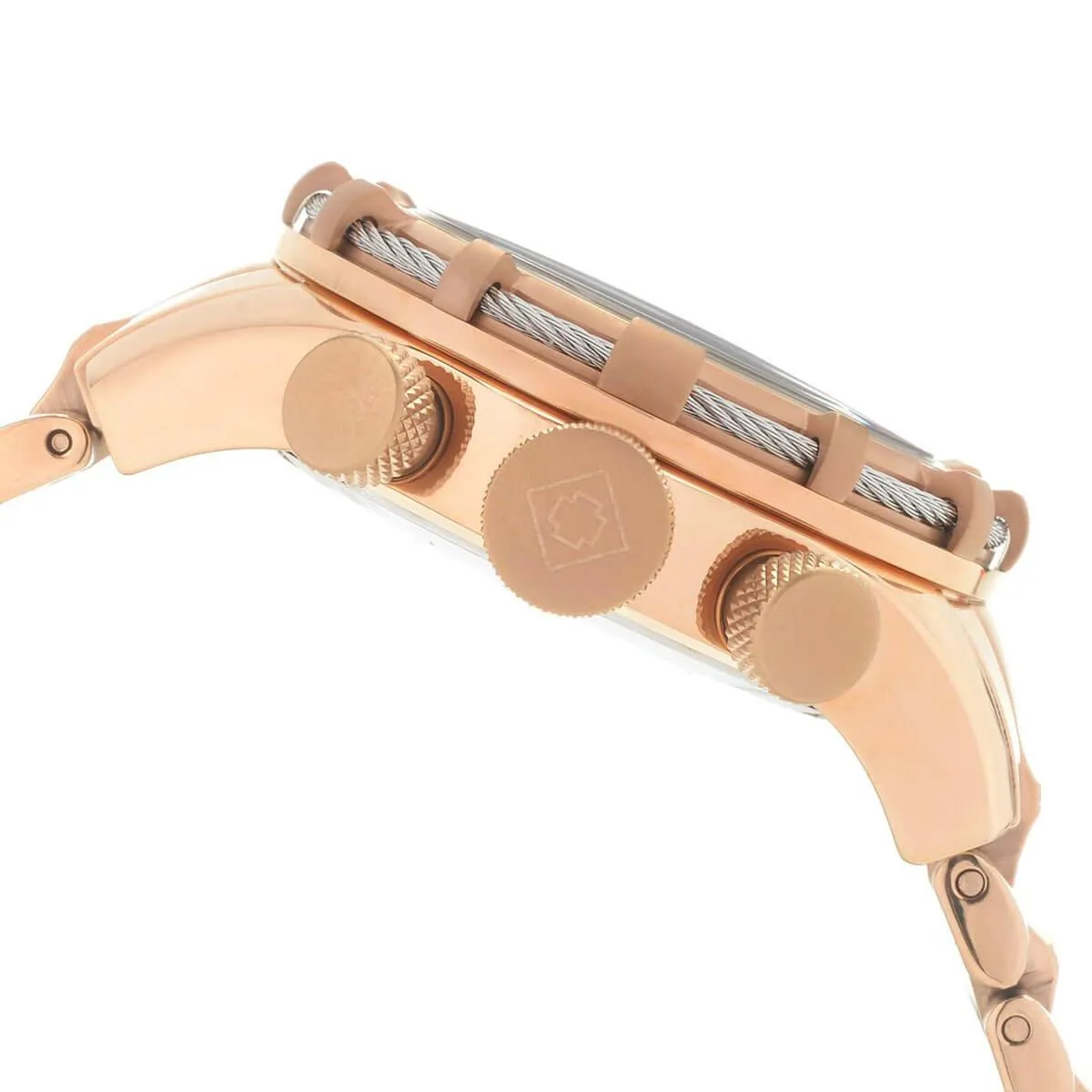 Invicta Women's Chronograph Watch - Bolt Silver Tone Dial Rose Gold Bracelet | 27493