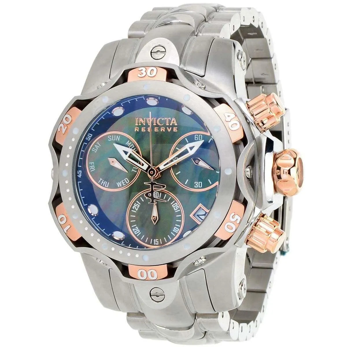 Invicta Women's Chronograph Watch - Reserve Venom Black MOP Dial Bracelet | 31600