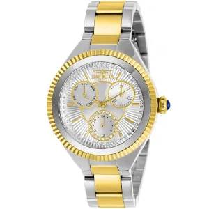 Invicta Women's Crystal Watch - Angel Quartz Silver Dial Two Tone Bracelet | 28350