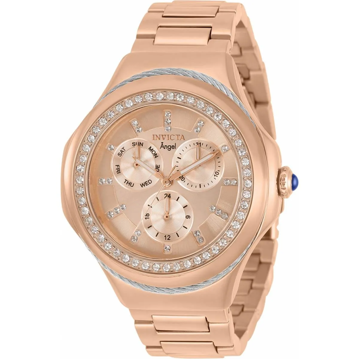 Invicta Women's Quartz Watch - Angel Rose Gold Dial Stainless Steel Bracelet | 31088