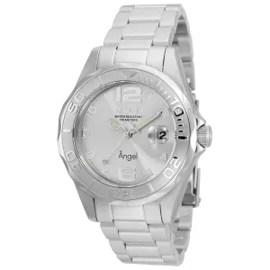 Invicta Women's Quartz Watch - Angel Silver Tone Dial Stainless Steel Bracelet | 36052