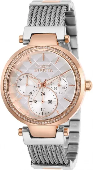 Invicta Women's Quartz Watch - Angel White and Rose Gold Tone Dial Bracelet | 28922
