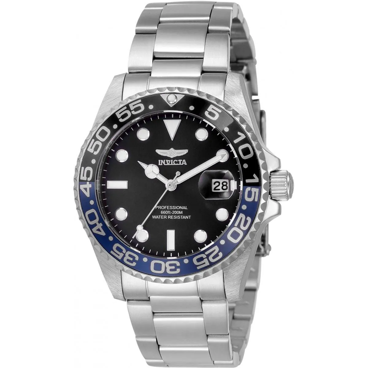 Invicta Women's Quartz Watch - Pro Diver Rotating Bezel Black Dial Bracelet | 33258