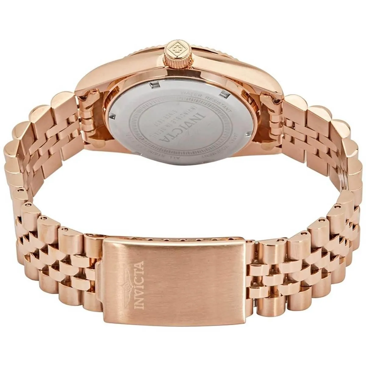 Invicta Women's Quartz Watch - Specialty Black Dial Rose Gold Bracelet | 29412