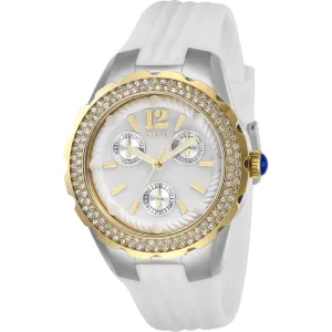 Invicta Women's Watch - Angel Two Tone Case White Oyster Dial Rubber Strap | 29089