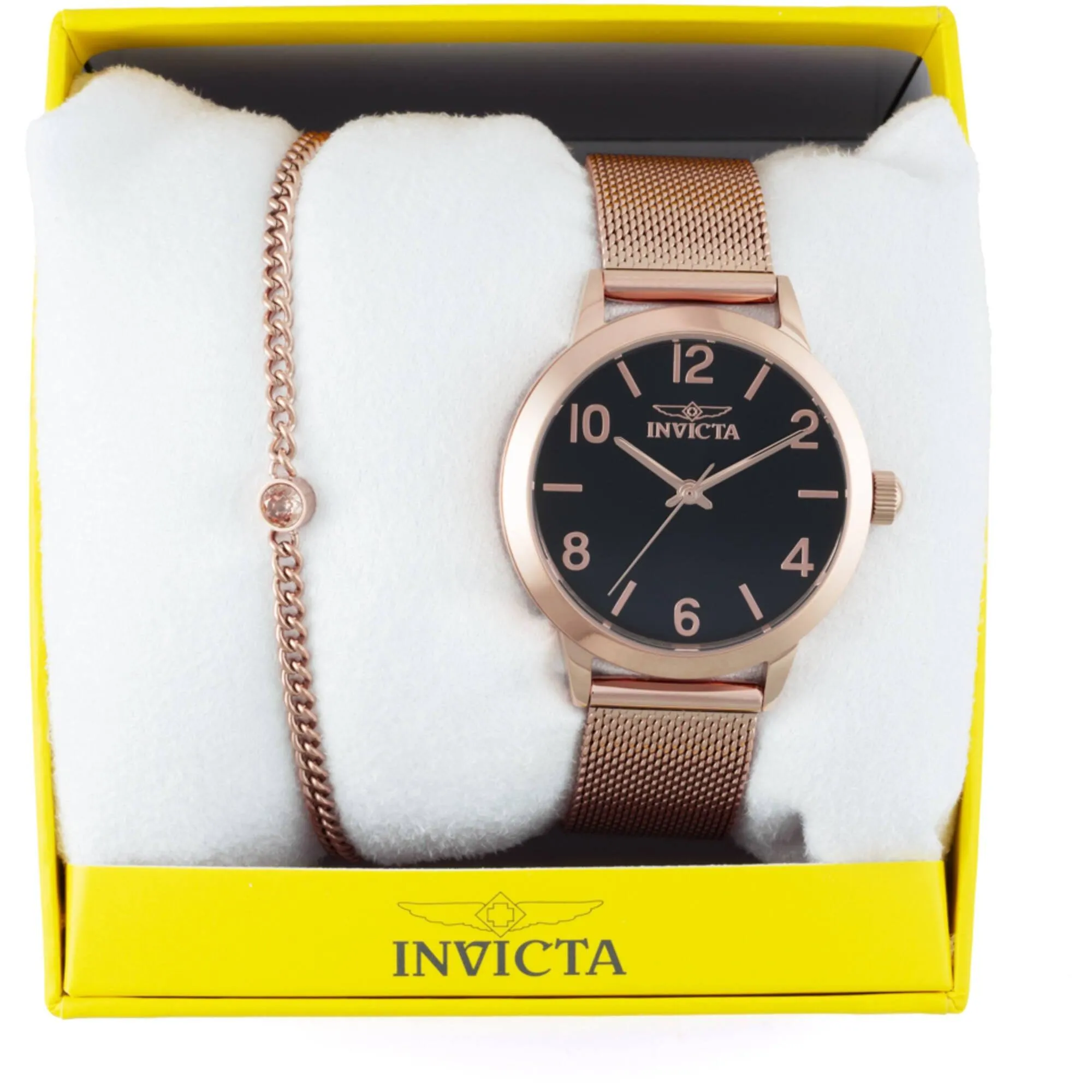 Invicta Women's Watch Set - Wildflower Quartz Rose Gold Mesh Bracelet | 47276