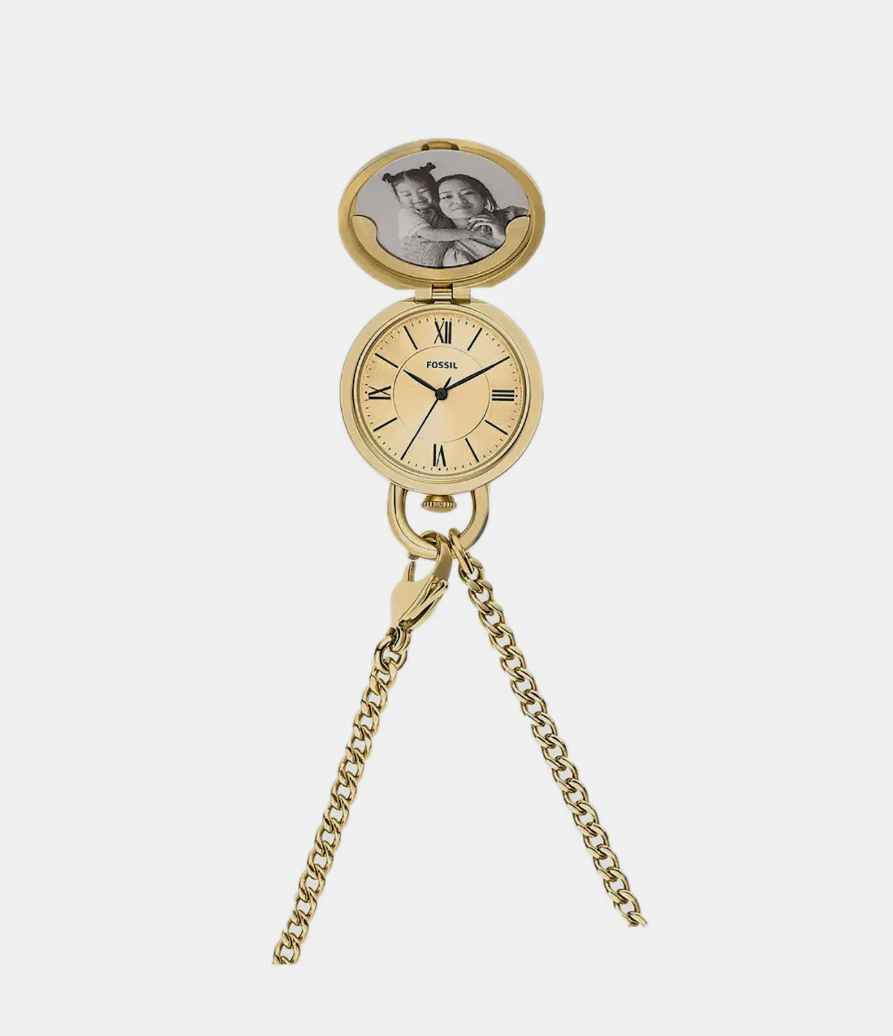 Jacqueline Women Quartz Gold Dial Locket Analog Stainless Steel Watch ES5318