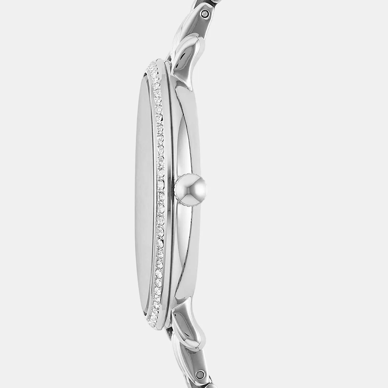 Jacqueline Women Quartz Silver Dial Analog Stainless Steel Watch ES3545