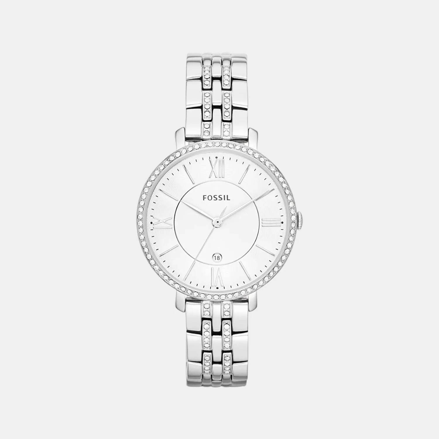 Jacqueline Women Quartz Silver Dial Analog Stainless Steel Watch ES3545
