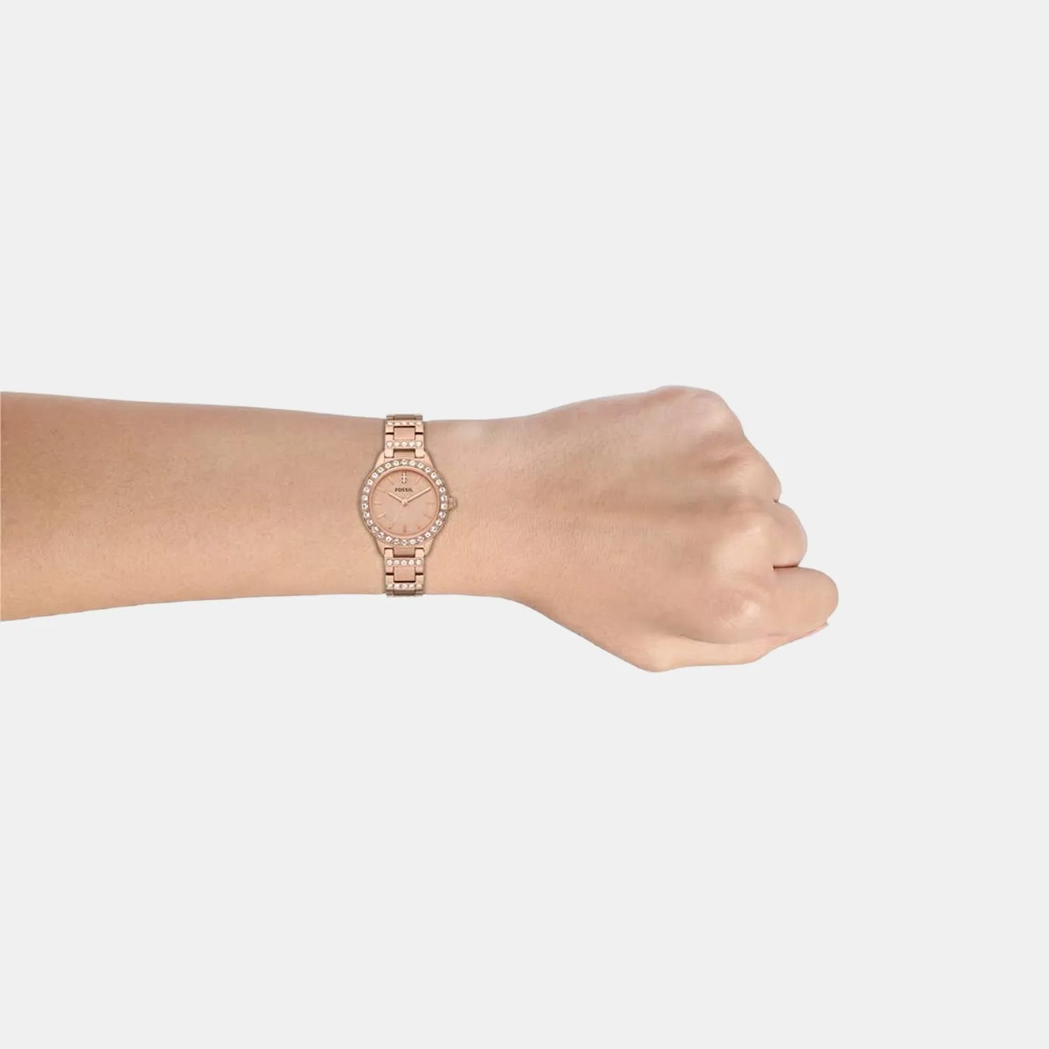 Jesse Women Quartz Rose Gold Dial Analog Stainless Steel Watch ES3020