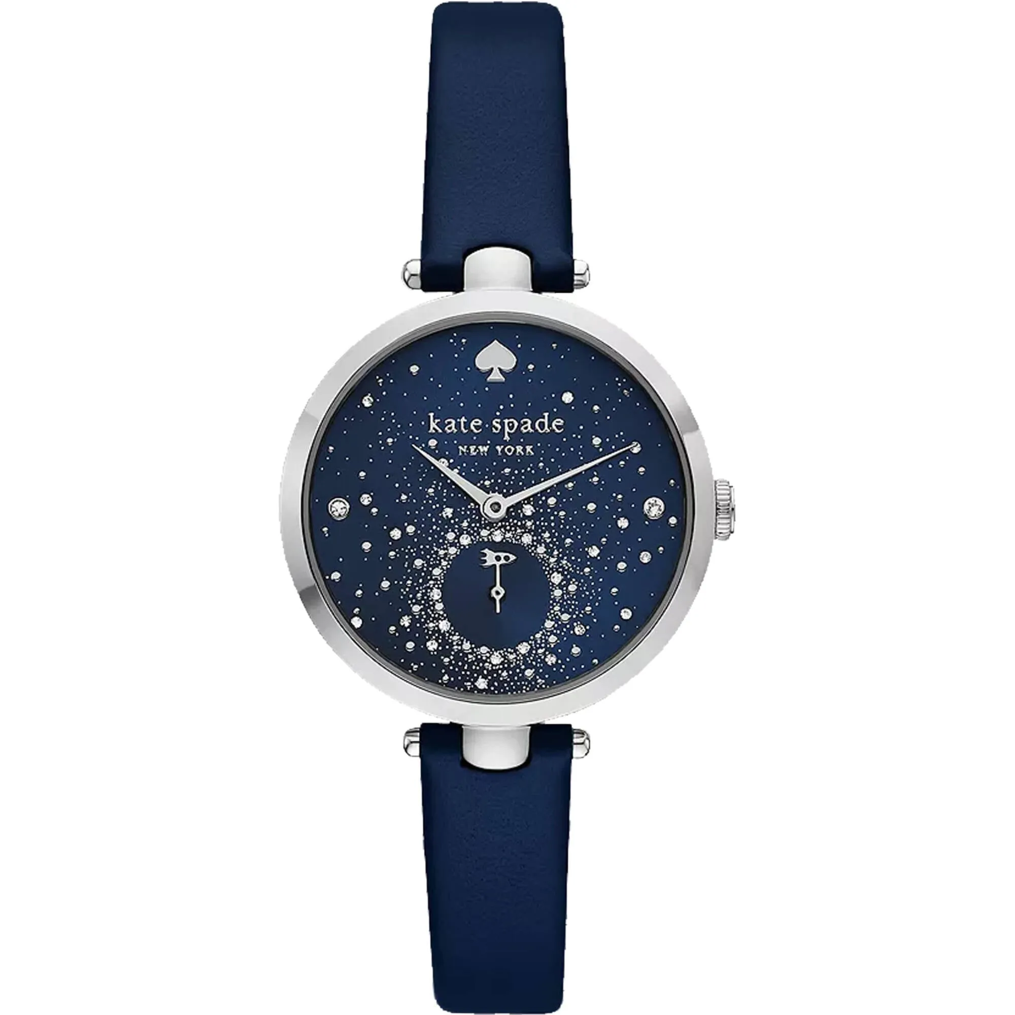 Kate Spade Women's Watch - Holland Quartz Crystal Blue Dial Leather Strap | KSW1848