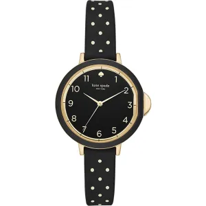 Kate Spade Women's Watch - Park Row Black Dial Black and White Dot Strap | KSW1355