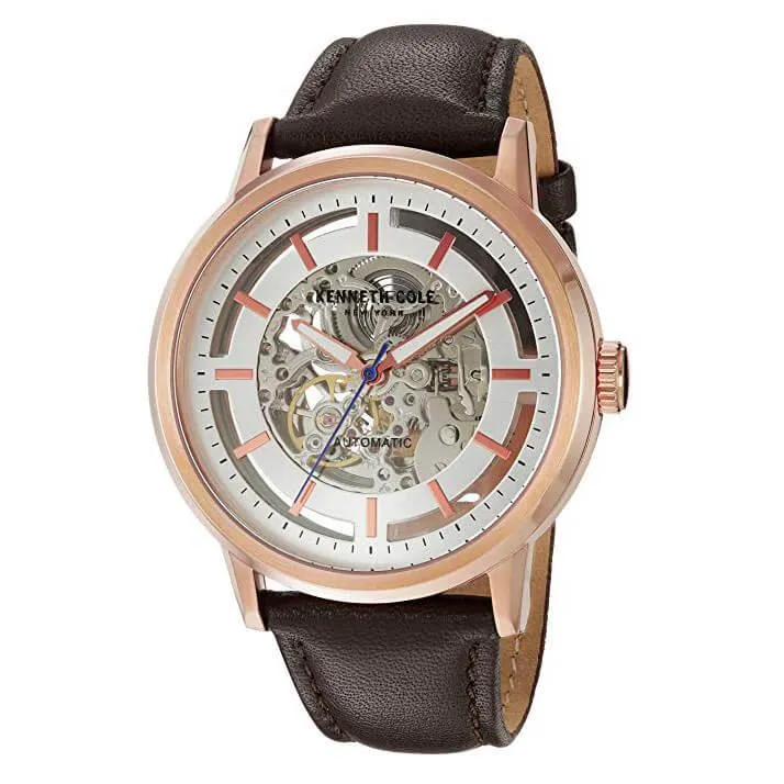 Kenneth Cole Men's Automatic Watch - Skeleton Dial Leather Strap | 10020807