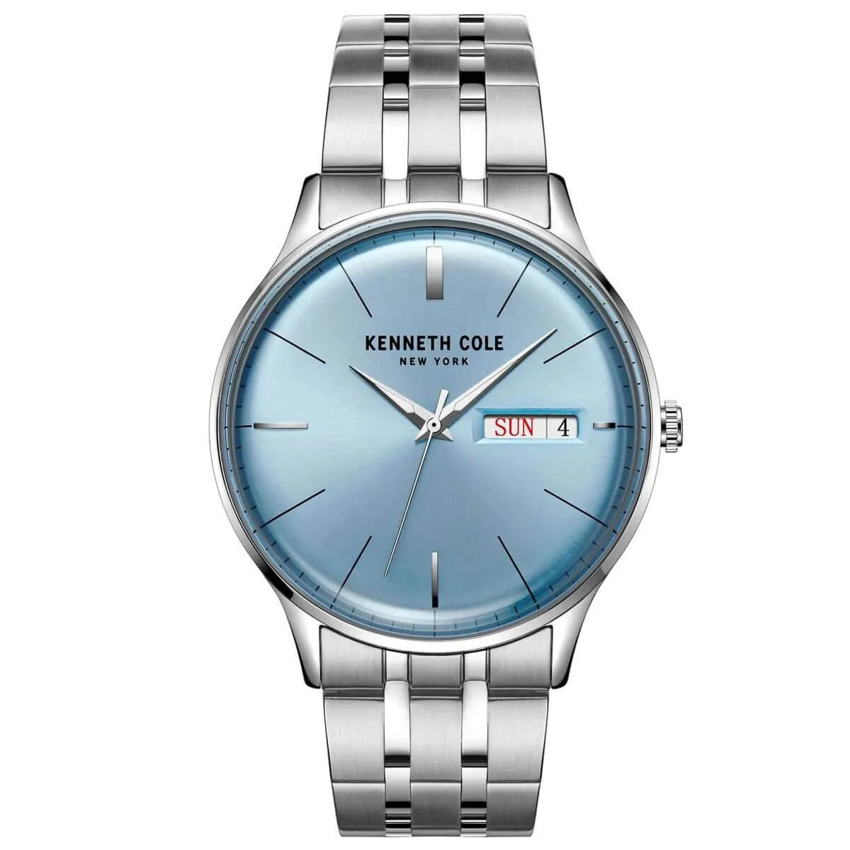 Kenneth Cole Men's Quartz Watch - Classic Blue Dial Silver Bracelet | KC50589019