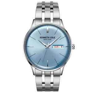 Kenneth Cole Men's Quartz Watch - Classic Blue Dial Silver Bracelet | KC50589019