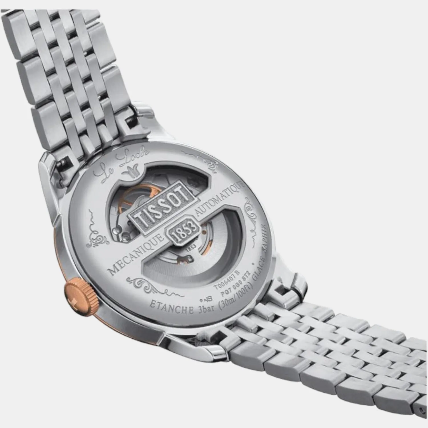 Le Locle Men's Analog Stainless Steel Automatic Watch T0064072203302