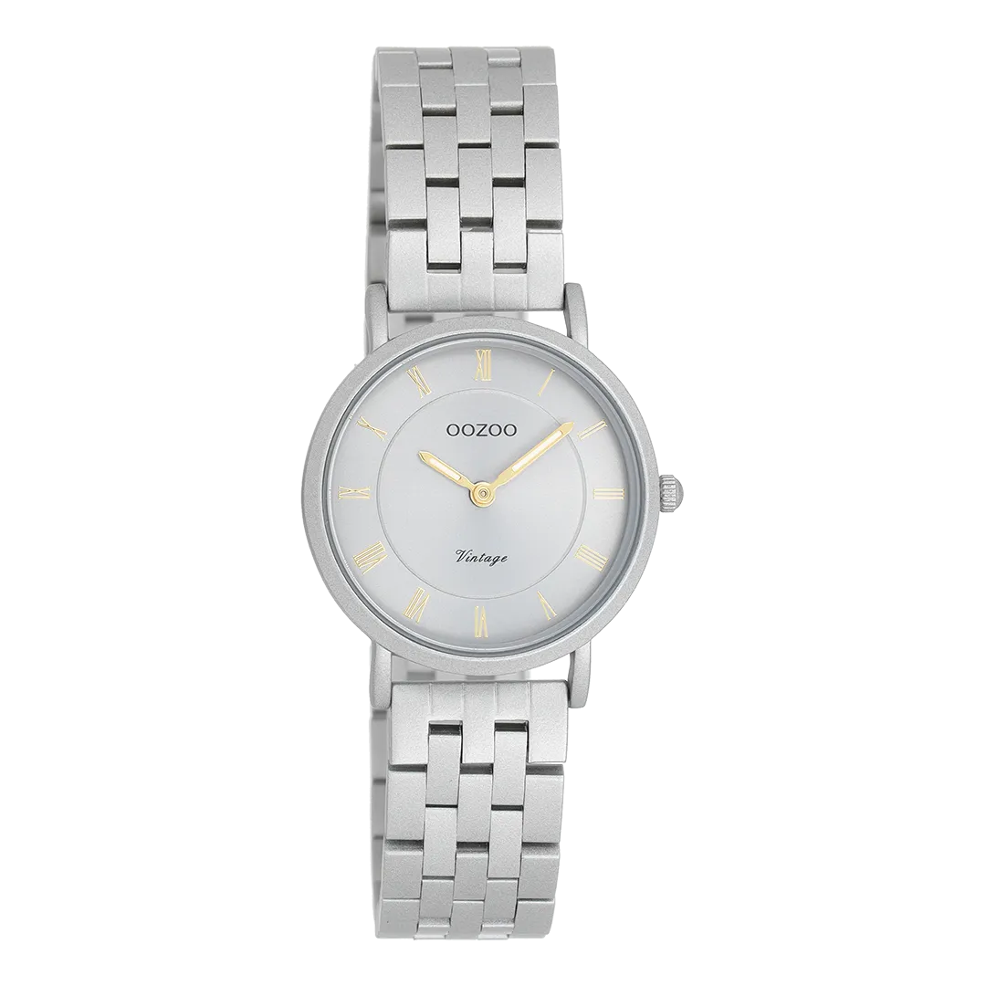 Light grey OOZOO watch with stainless steel bracelet - C20374