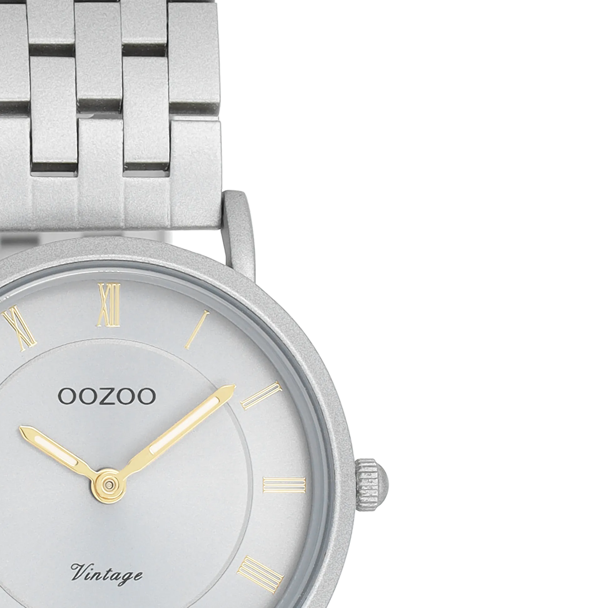 Light grey OOZOO watch with stainless steel bracelet - C20374