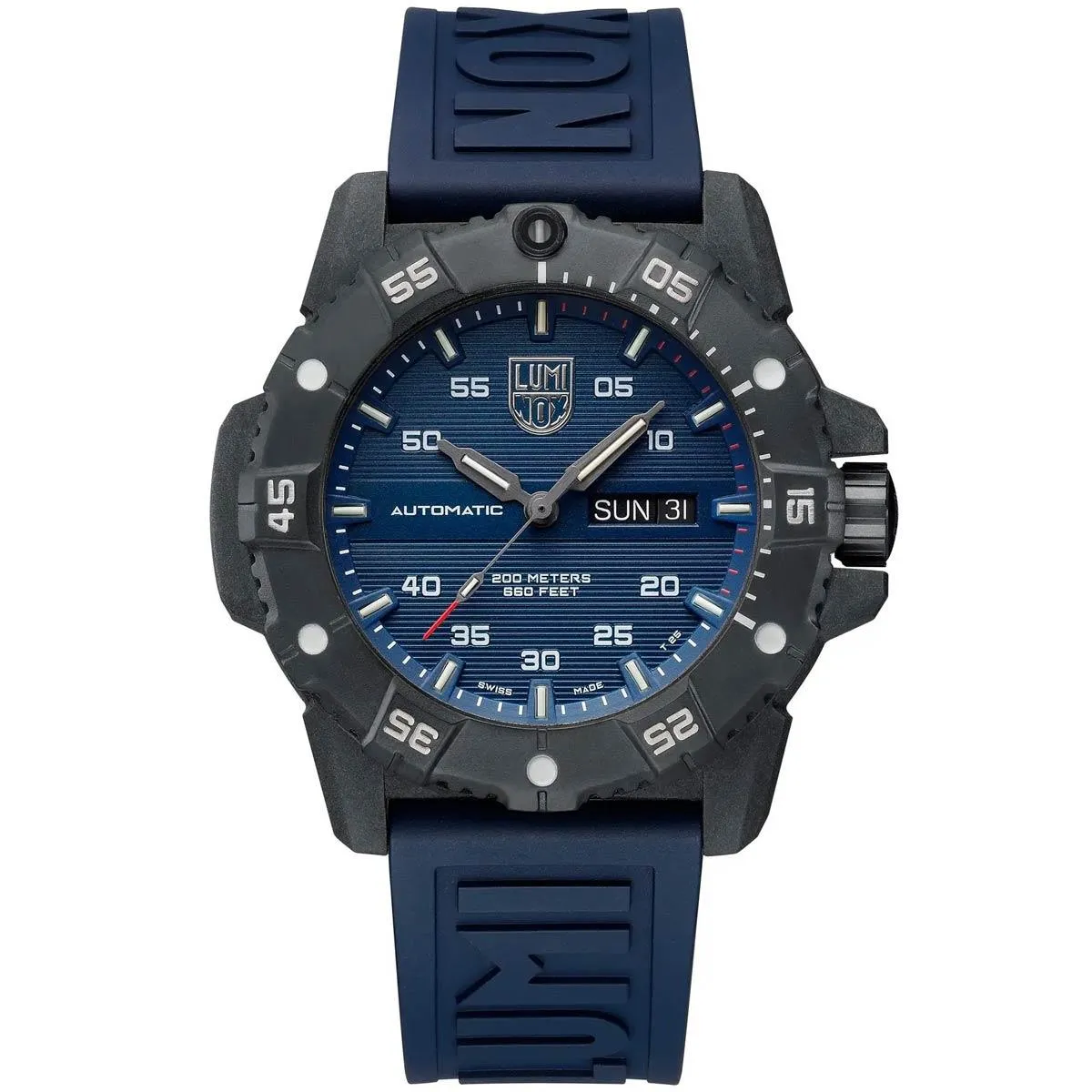 Luminox Men's Automatic Watch - Master Carbon Seal Blue Dial Rubber Strap Dive | 3863