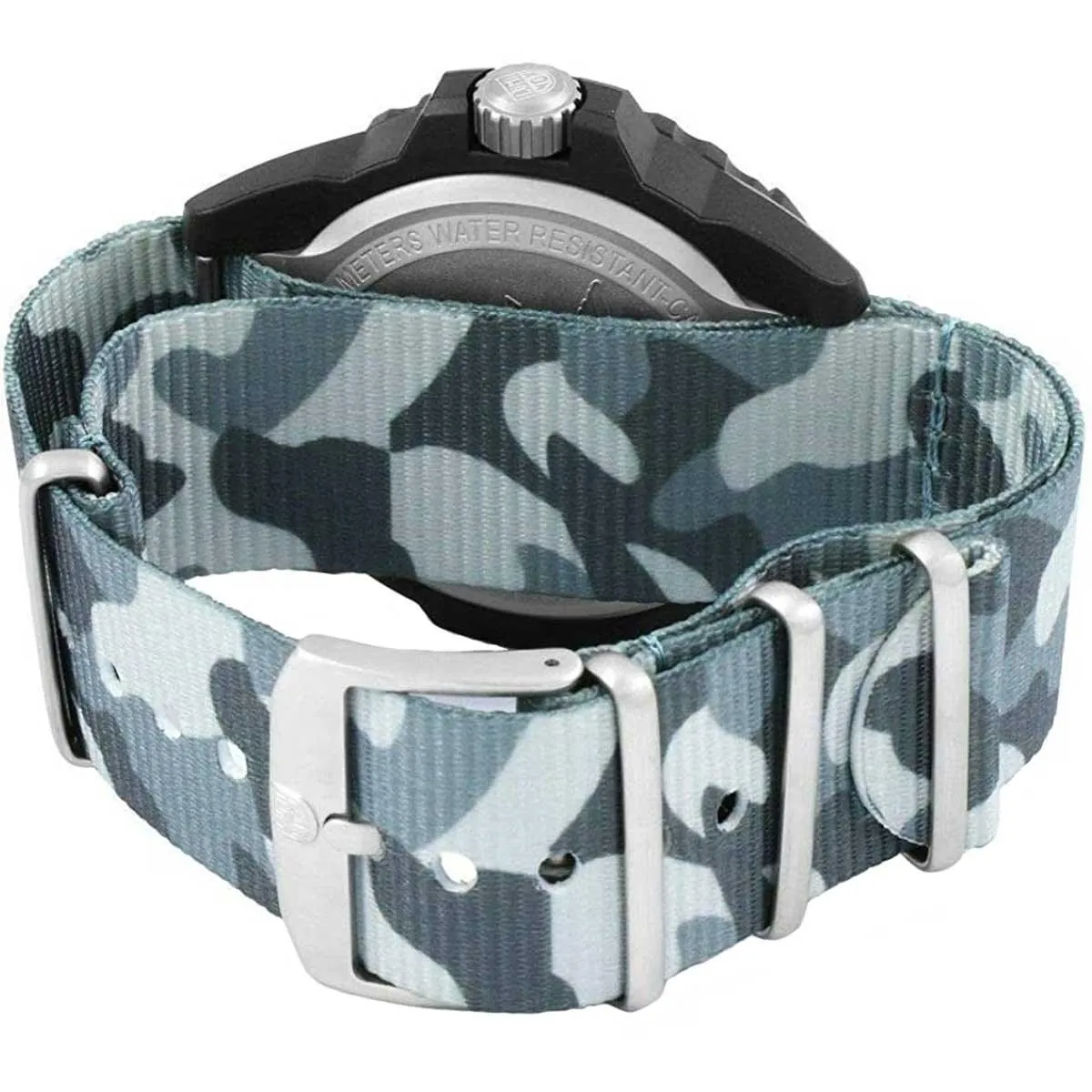 Luminox Men's Swiss Quartz Watch - Navy Seal Gray Camouflage Nylon Strap | 3507.PH.L
