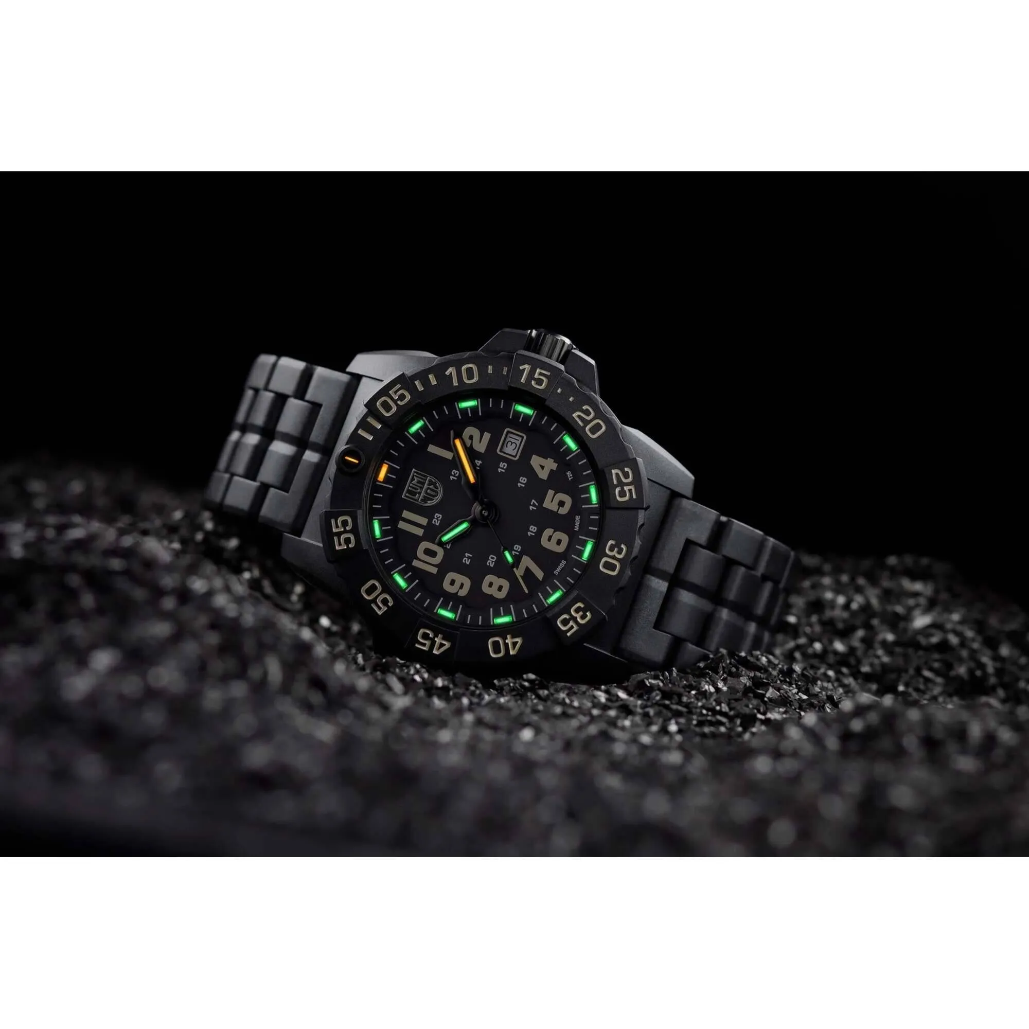 Luminox Men's Watch - Navy Seal 3500 Series Black Dial CARBONOX Strap | XS.3510