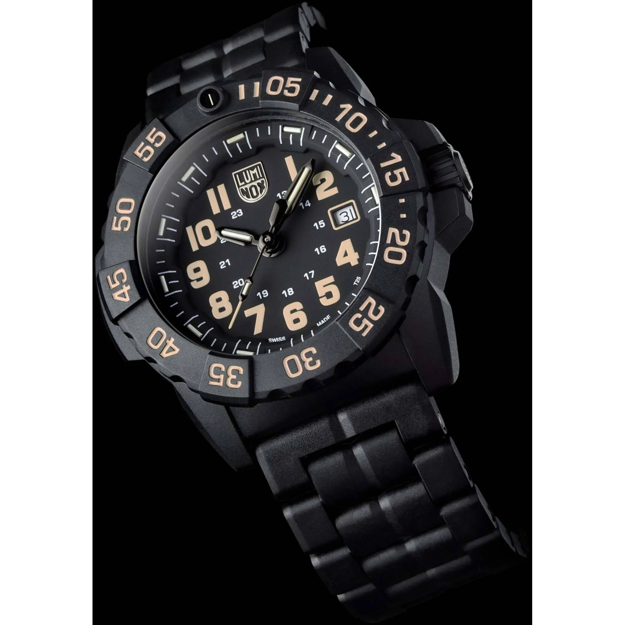Luminox Men's Watch - Navy Seal 3500 Series Black Dial CARBONOX Strap | XS.3510