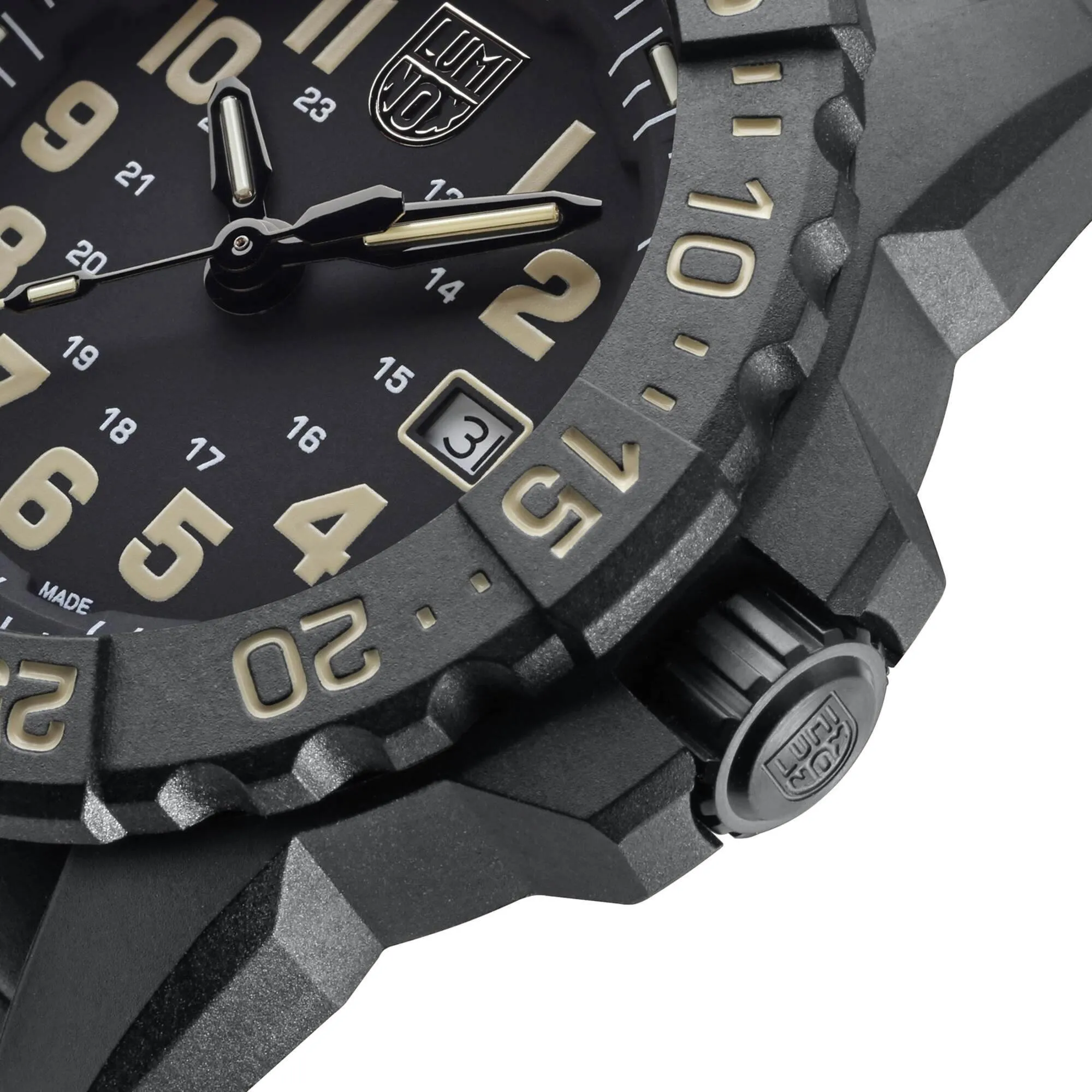 Luminox Men's Watch - Navy Seal 3500 Series Black Dial CARBONOX Strap | XS.3510