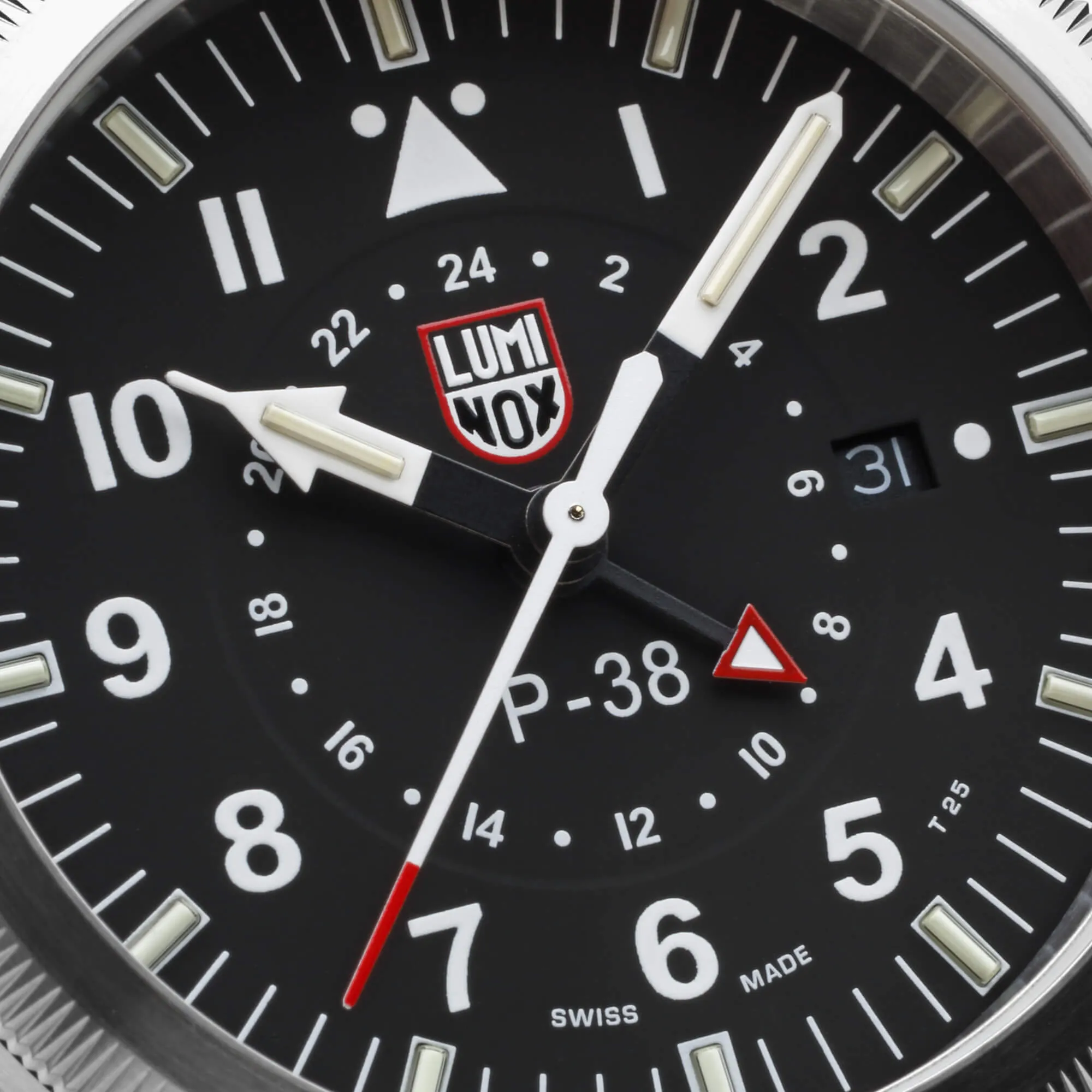 Luminox Men's Watch - P-38 Lightning Date Display Brown Leather Strap | XA.9521