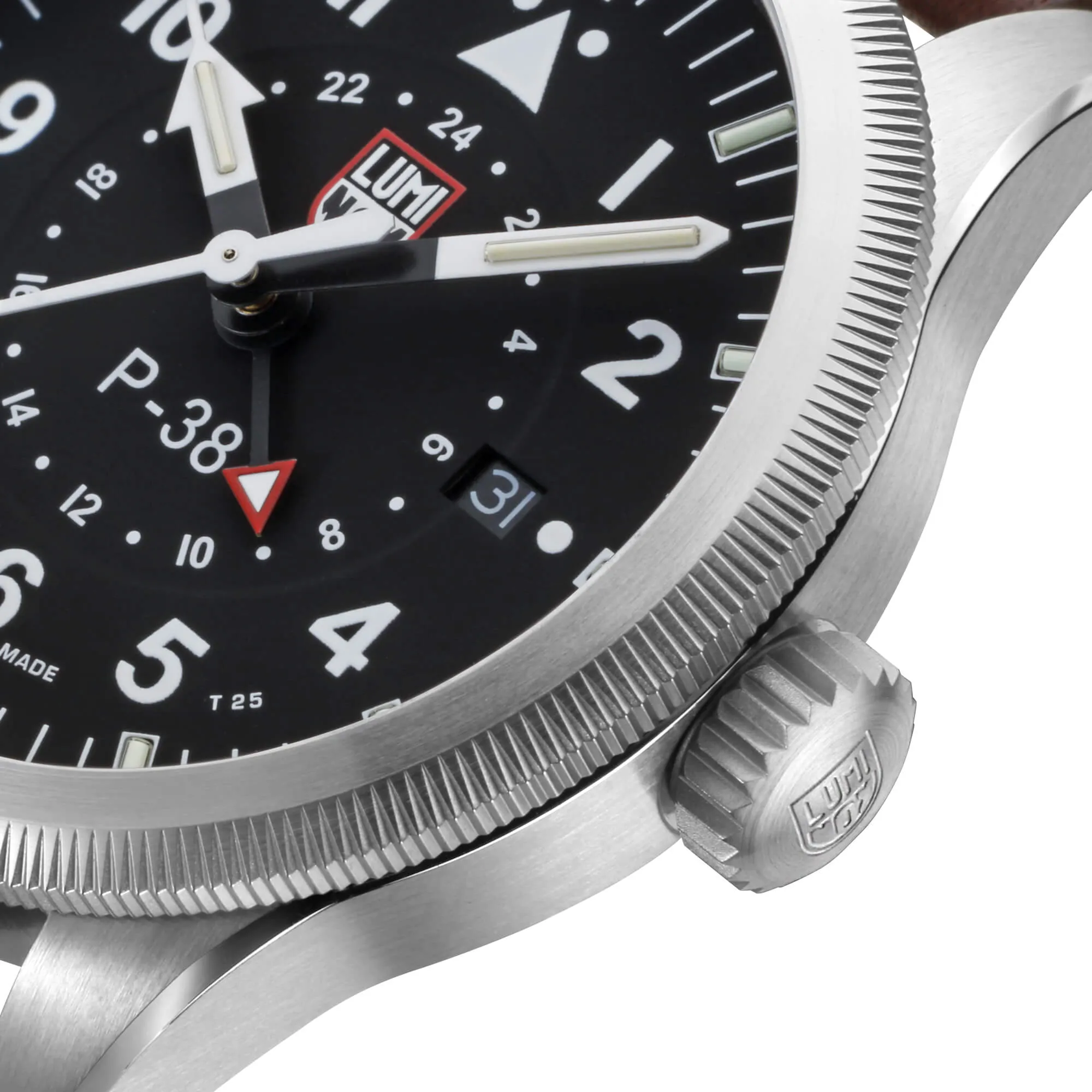 Luminox Men's Watch - P-38 Lightning Date Display Brown Leather Strap | XA.9521
