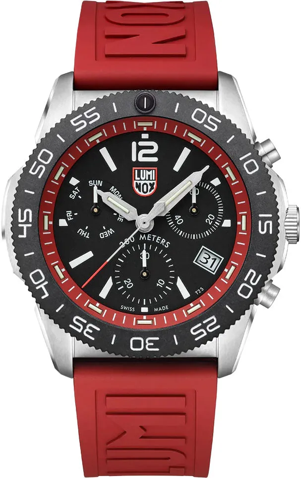 Luminox Sea Pacific Diver Chronograph 3140 Black Red Watch